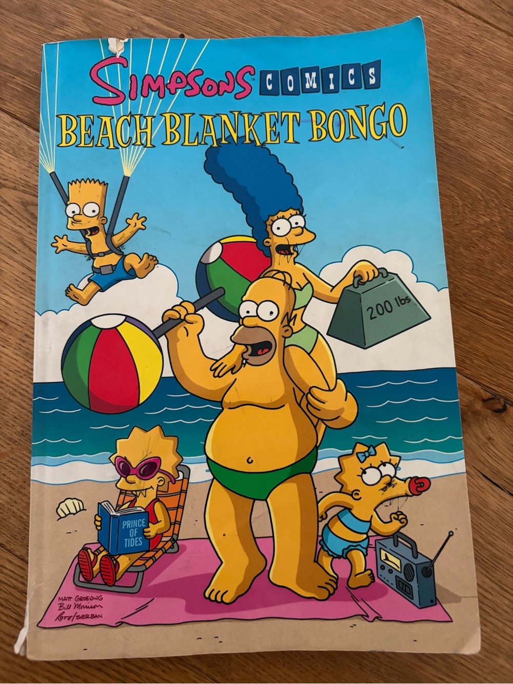 Simpsons Comics Beach Blanket Bongo - Blue Cover